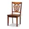 Baxton Studio Gervais Modern and Contemporary Transitional Walnut Brown Finished Wood 2-Piece Dining Chair Set 178-11383-Zoro - alternate 6